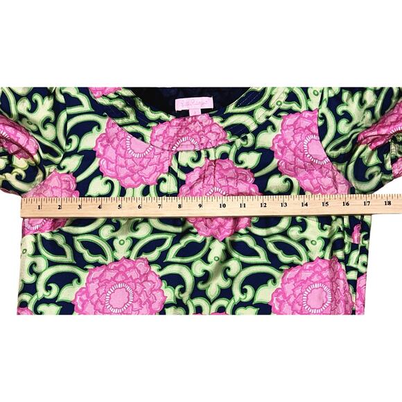 Lilly Pulitzer Silk Tie Sleeve Lined Floral Print Dress Size 2 - Picture 3 of 7